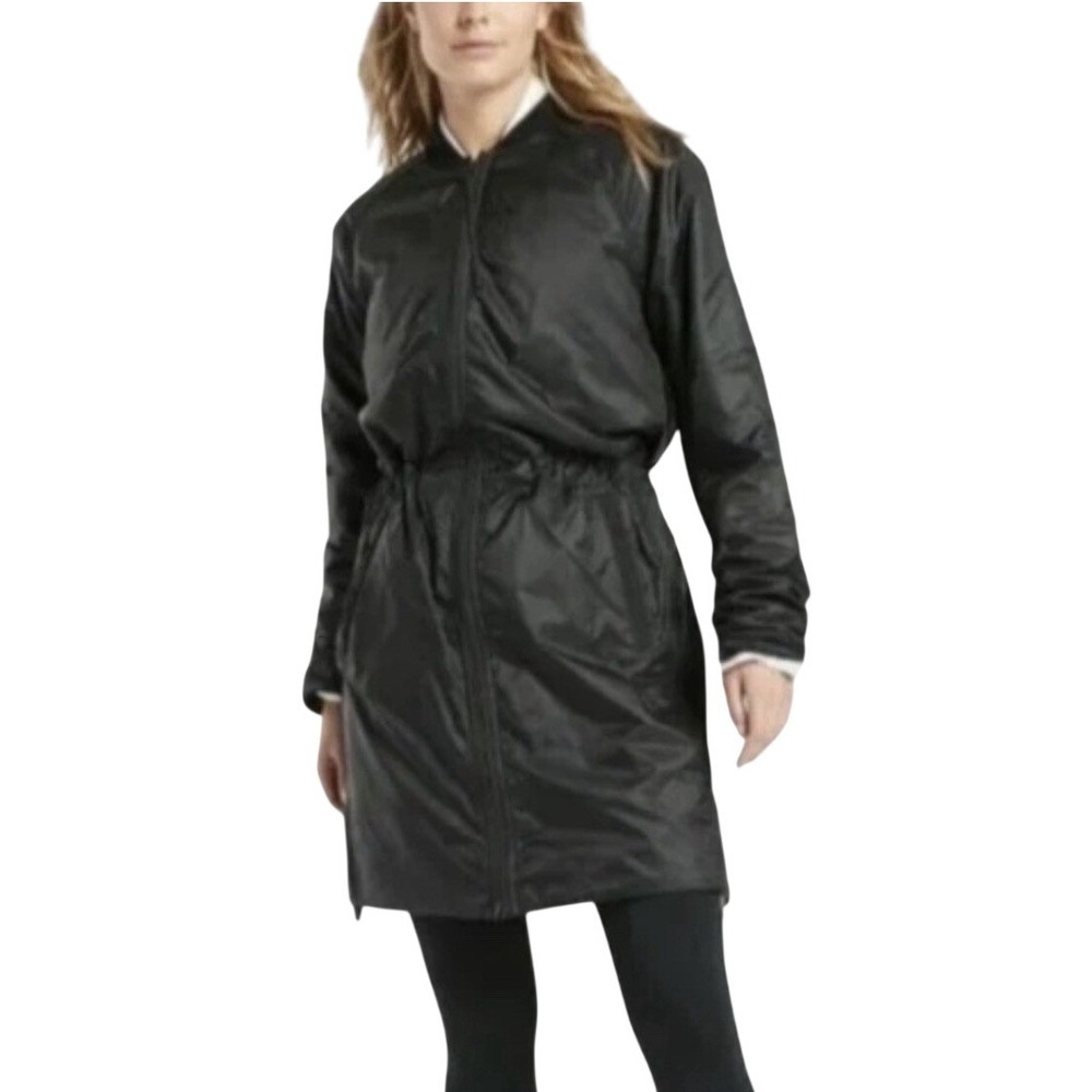 Athleta‎  Black Summit Primaloft Shell Full Zip Puffer Coat Jacket Medium
